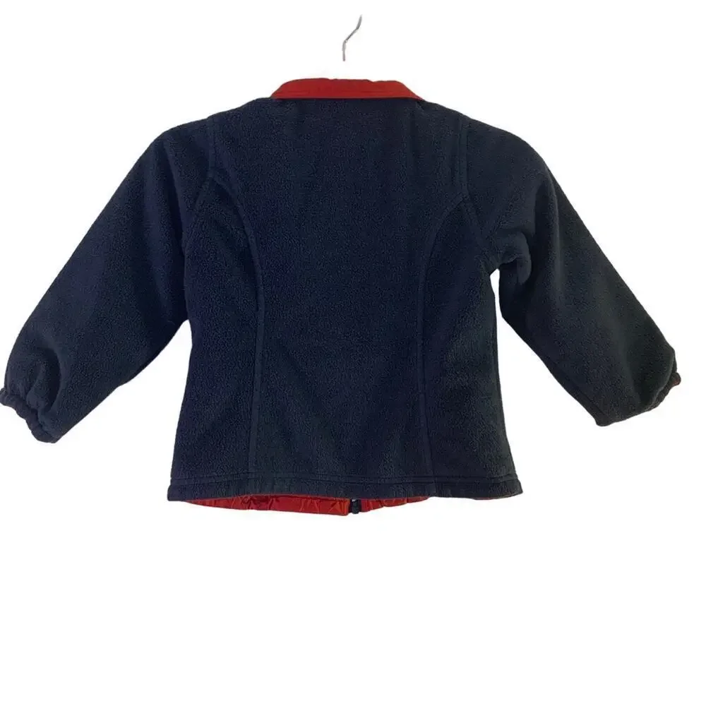 TOMMY HILFIGER Boy’s Red/White/Blue Reversible Zip Up Jacket / Size: Small 5-6